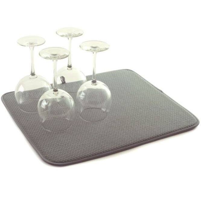 Norpro Washable Microfiber Dish Drainer Glass Drying Mat Pad