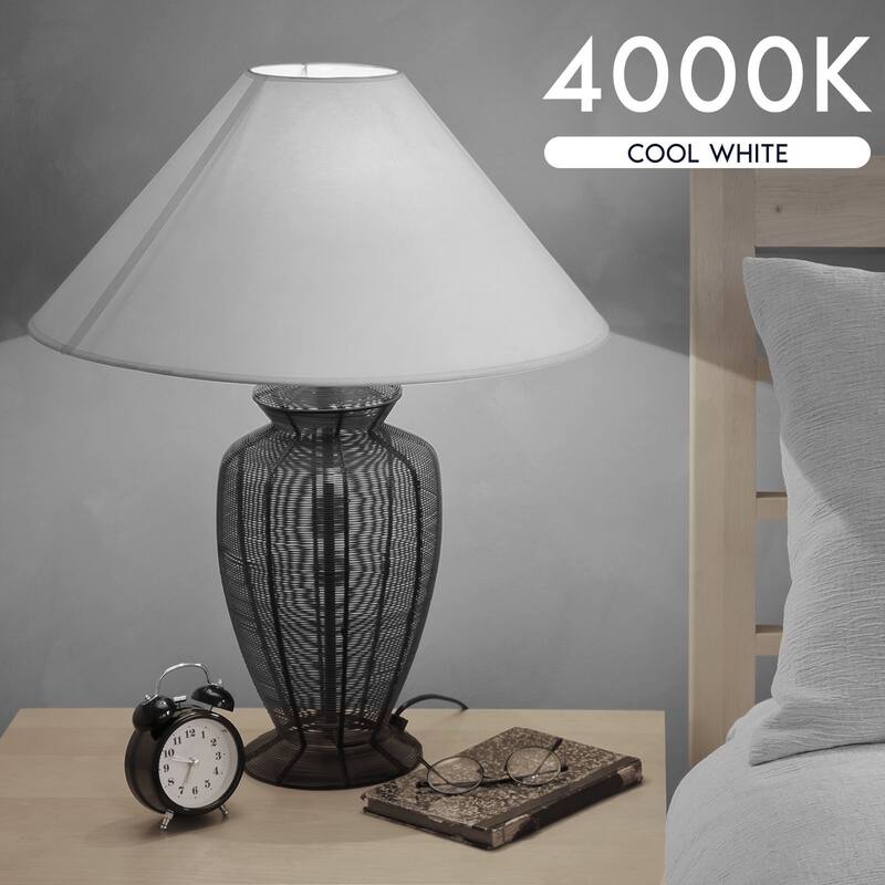 Luxrite A19 LED Light Bulb 8W=60W Non-Dimmable 4000K 800LM E26 Base Damp Rated ETL Listed 96 Pack - Cool White 4000K