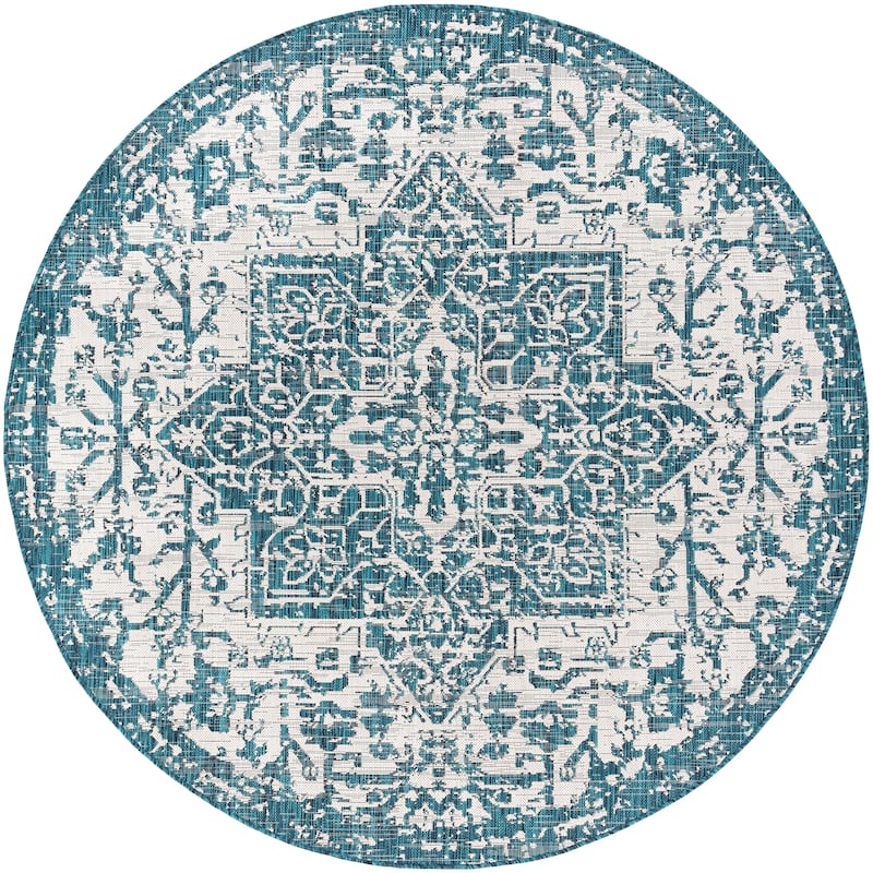 Livabliss Andell Indoor/ Outdoor Vintage Medallion Area Rug