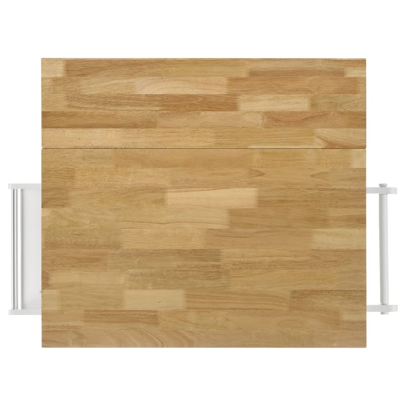 Jalen 3-door Kitchen Cart with Casters Natural Brown and White