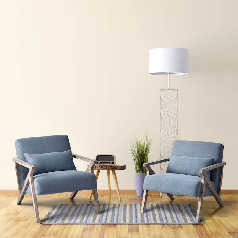 Accent Armchair Solid Hardwood Upholstered