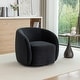 preview thumbnail 18 of 107, SEYNAR Modern Glam Velvet Upholstered 360 Degree Swivel Accent Armchair Black