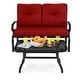 preview thumbnail 34 of 38, Costway 2PCS Patio Loveseat Bench Table Furniture Set Cushioned Chair