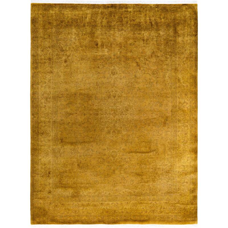 Overdyed One-of-a-Kind Hand-Knotted Area Rug - Gold - 8' 1" x 10' 5"