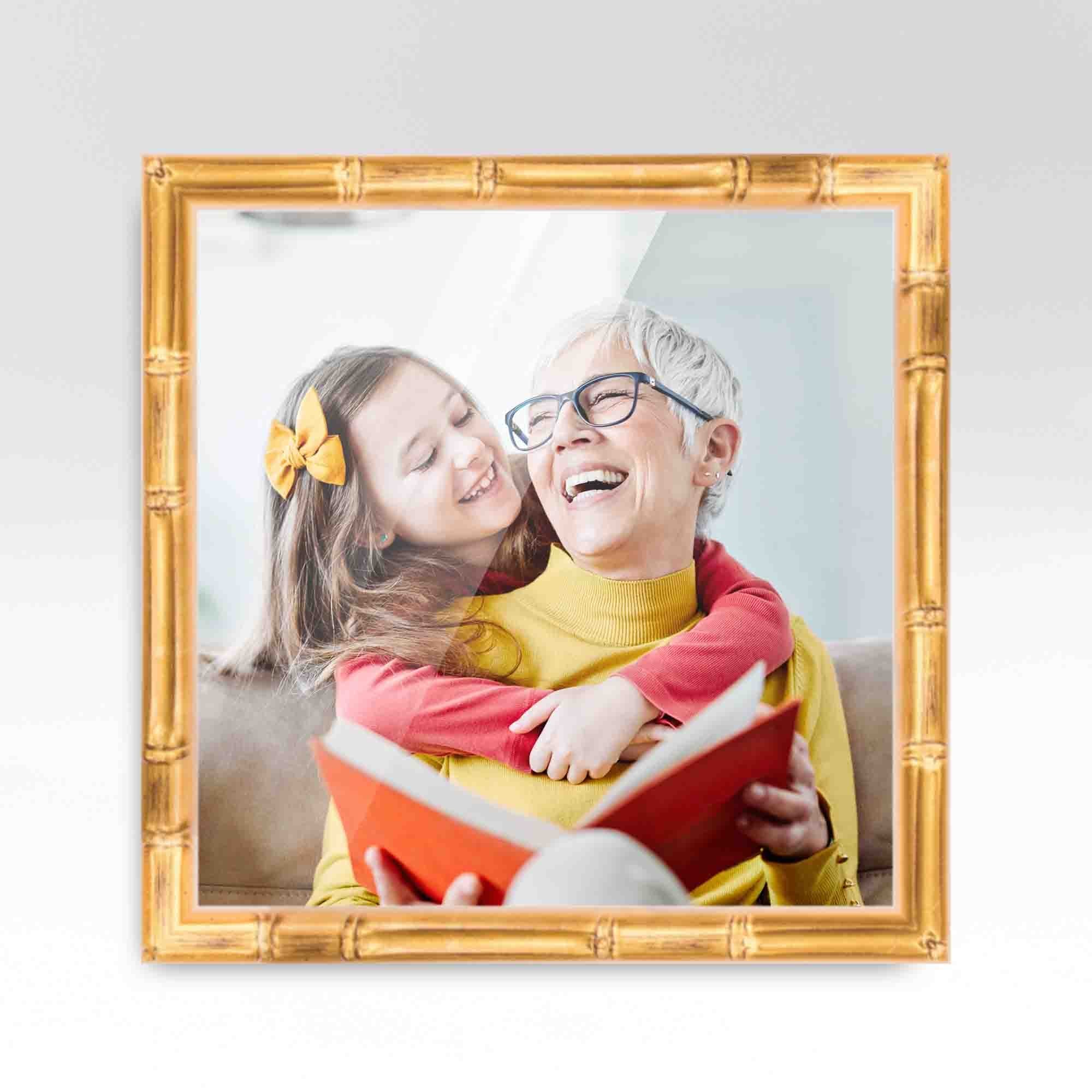 5x5 gold top picture frame