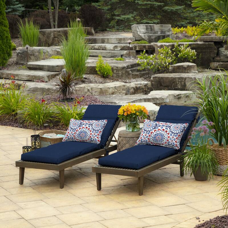 Arden Selections Leala Texture Outdoor Chaise Lounge Cushion