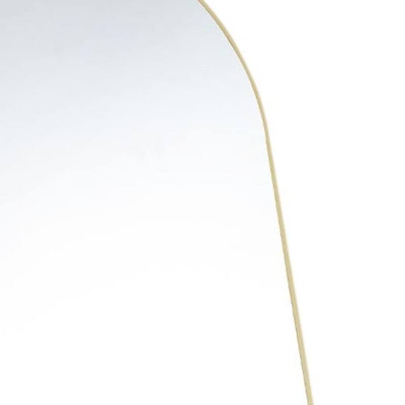 HomeRoots 63" Gold Metal Arch Freestanding and Wall Mount Framed Full Length Mirror - 20.00 in. x 63.00 in. x 0.50 in.