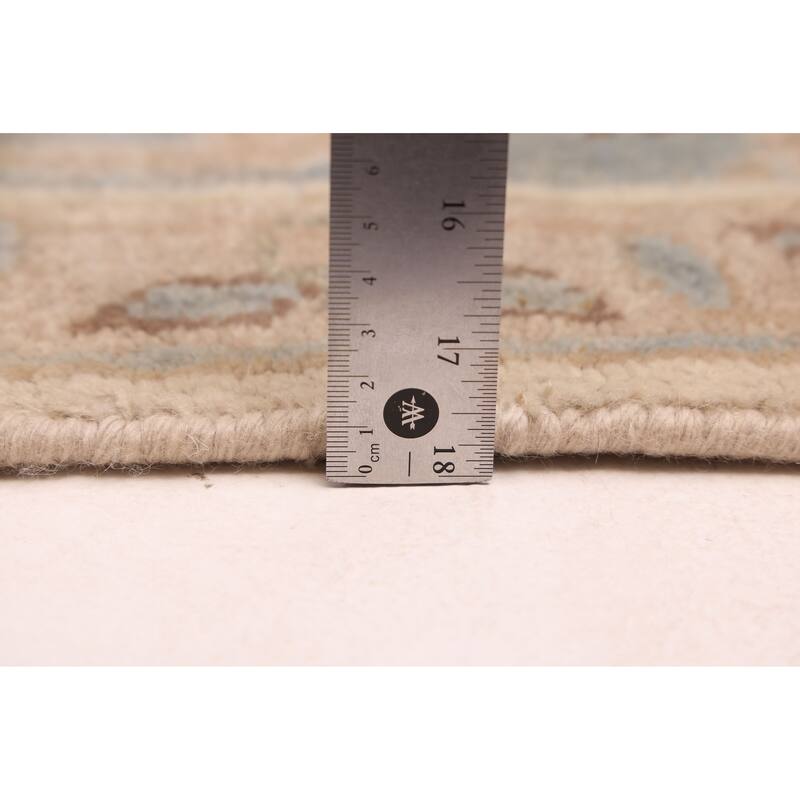 ECARPETGALLERY Hand-knotted Royal Oushak Ivory Wool Rug - 9'1 x 11'10