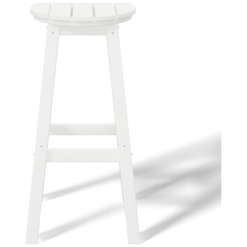 Laguna Hdpe All Weather Outdoor Patio 29" Round Bar Stool (Set Of 3)