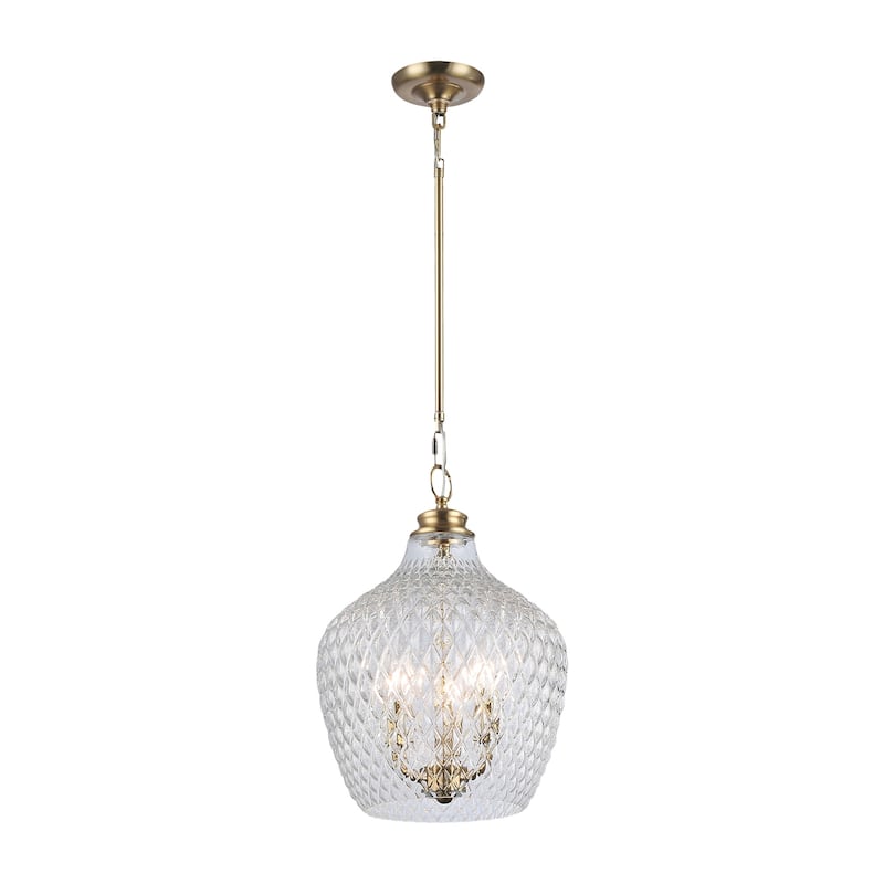 Golden Lighting 1088-3P CLR Adeline 3 Light 12" Wide Pendant