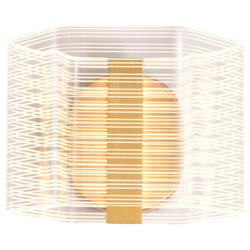 Kenzo LED 1 Light Wall Sconce Vintage Brass Finish Light Guide Panel - Polished Anodized Bronze
