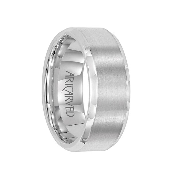 Boundless Palladium Wedding Band With Brushed Center And Polished Boundless Palladium Wedding Band With Brushed Center And Polished Bevels By Artcarved 4mm