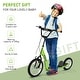 preview thumbnail 3 of 6, Aosom Youth Scooter Kick Scooter for Kids 5+ with Adjustable Handlebar 16" Front and 12" Rear Dual Brakes Inflatable Wheels