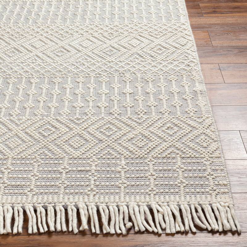 Thackery Handmade Farmhouse Stripe Wool Area Rug