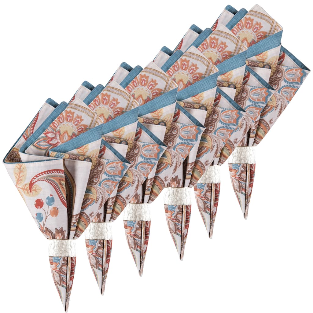 Lucianna Cotton Reversible Napkin Set of 6 - Set of 6