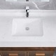 preview thumbnail 7 of 5, White Rectangular Undermount Bathroom Sink