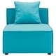 Thumbnail 8, Saybrook Outdoor Patio Upholstered Sectional Sofa Armless Chair. Changes active main hero.