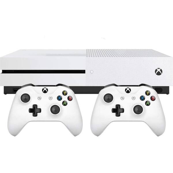 Shop Microsoft Xbox One S 1tb With Two Controller Bundle White Overstock 30416288