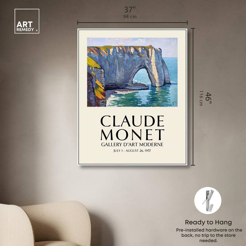 Seascape at Etretat Canvas by Art Remedy