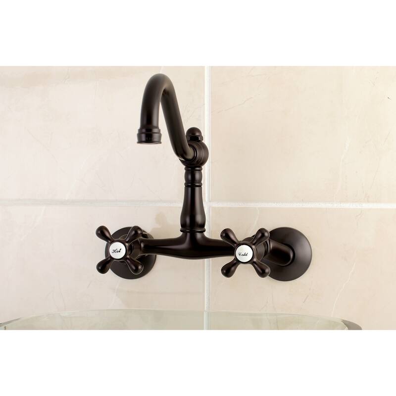 Vintage 6" Adjustable Center Wall Mount Kitchen Faucet