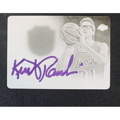 Kurt Rambis 2013 Panini National Treasures Signed Printing Plate Auto Beckett 1/1 - 8'6" x 11'6"