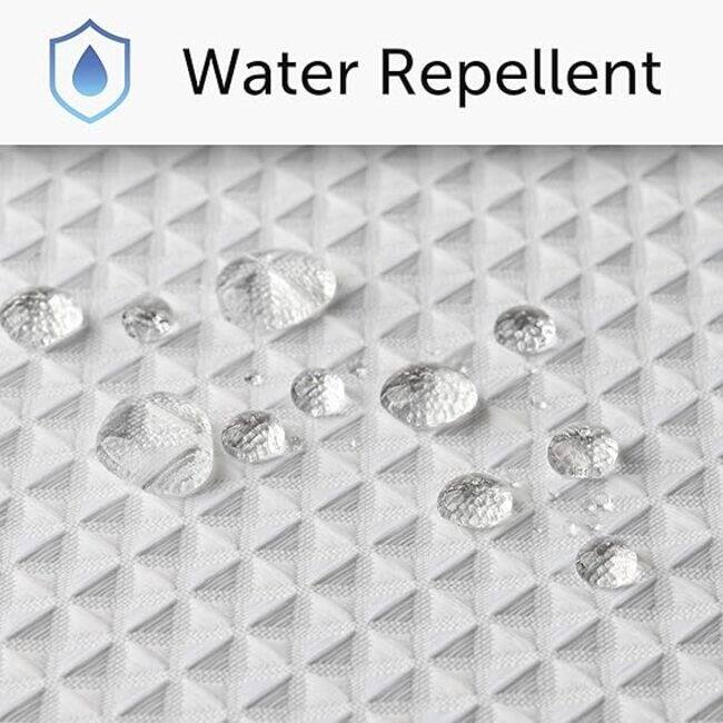 Creative Scents Waffle White Fabric Shower Curtain for Bathroom