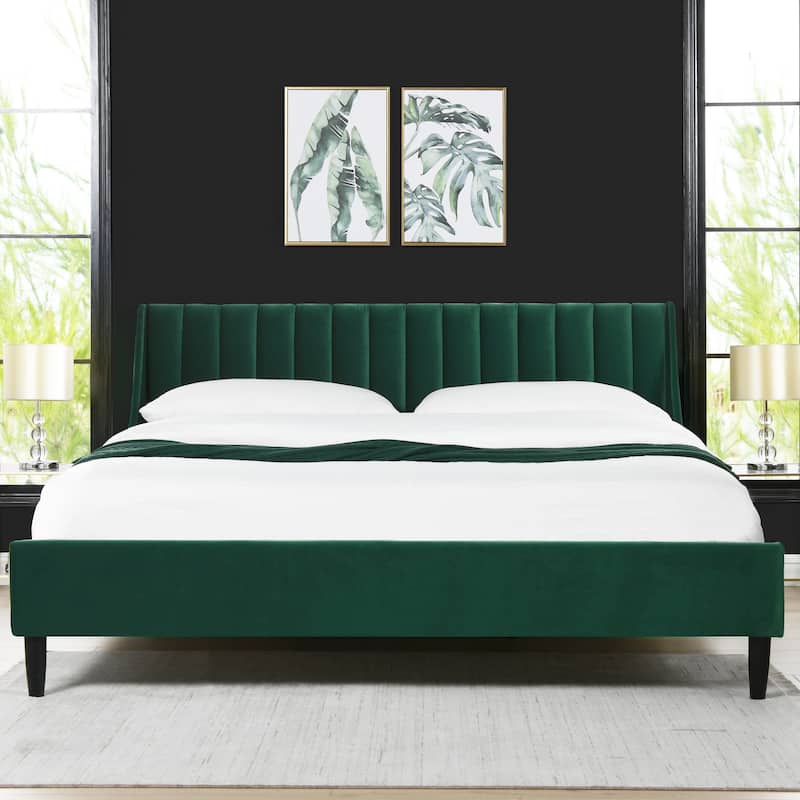Aspen Vertical Tufted Upholstered Platform Bed