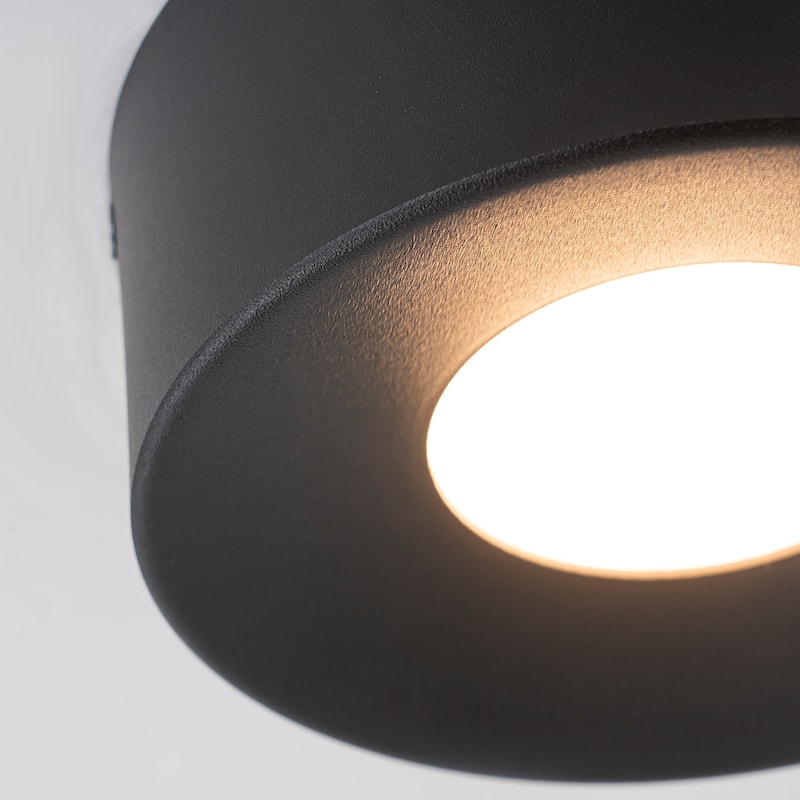 Modern 1-Light Round LED Outdoor/Indoor Ceiling Light with 3000K Warm White for Hallway / Corridor - W5" x H2"