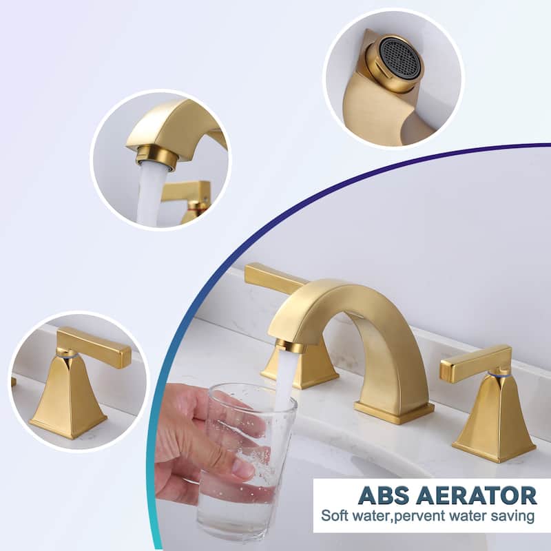 WOWOW 8 in. Widespread Double Handle Bathroom Faucet