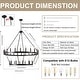 preview thumbnail 7 of 13, Modern Farmhouse Chandelier 2 Tier Large Black Wagon Wheel Chandeliers