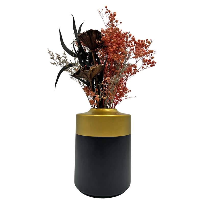 Black and Gold Modern Ceramic Vase
