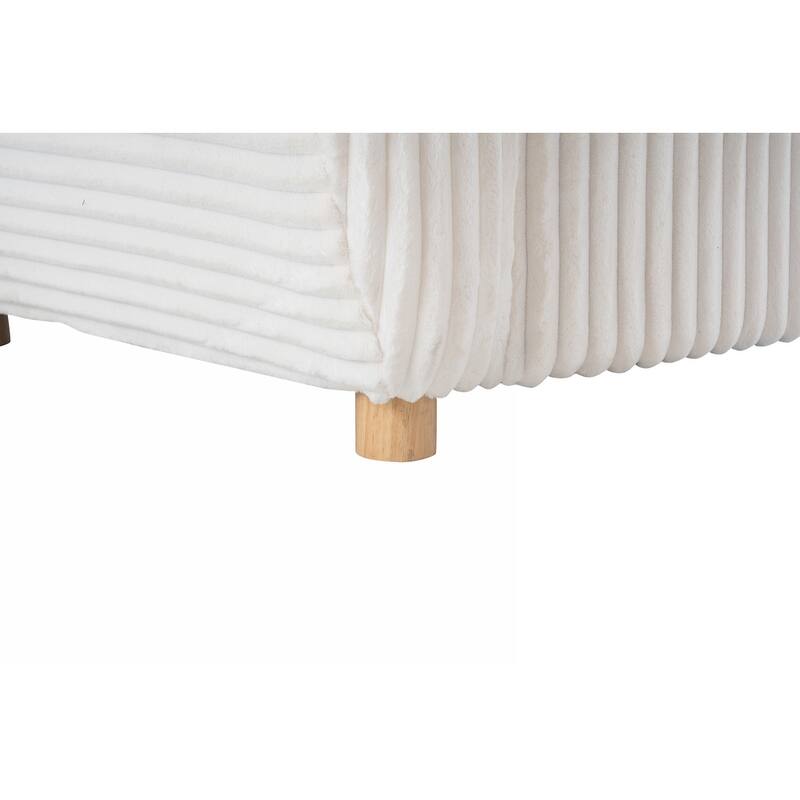 84in Corduroy Sectional Love Seat Couch