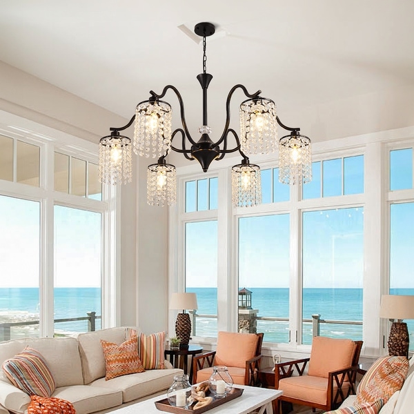 Farmhouse crystal chandelier top