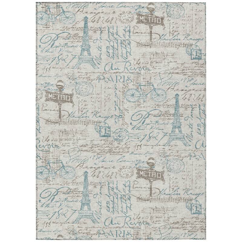 Machine Washable Indoor/ Outdoor Paris Chic Chantille Rug