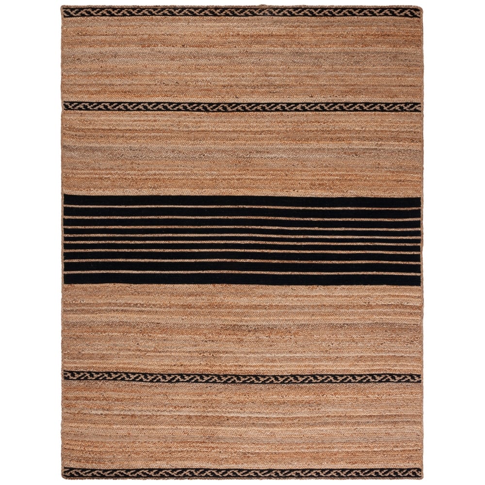 SAFAVIEH Handmade Natural Fiber Hanane Zwantje Stripe Jute Rug