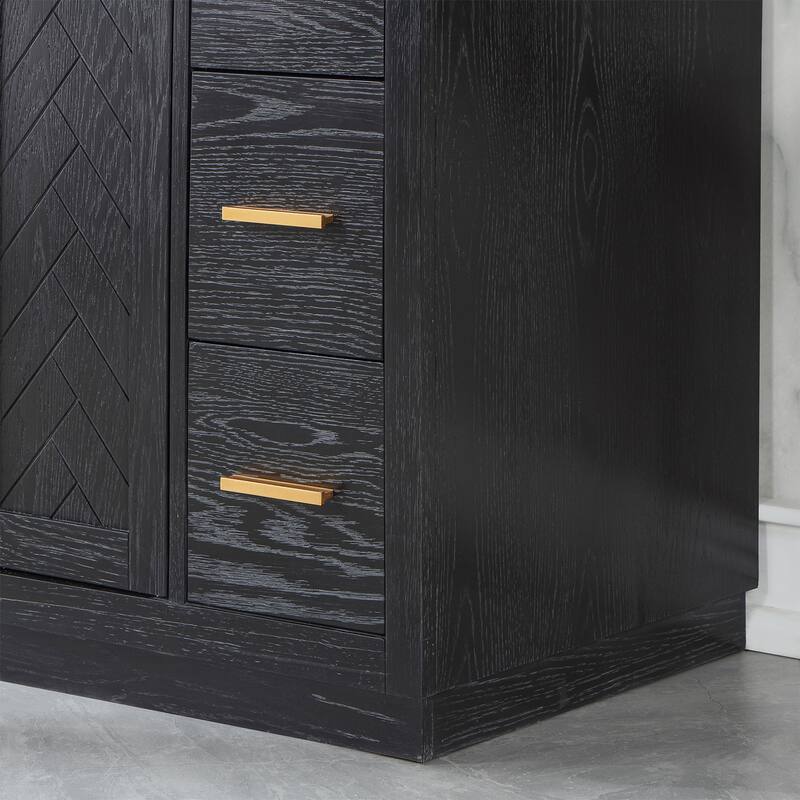 Altair Gazsi Bathroom Vanity with Composite Stone Countertop without Mirror