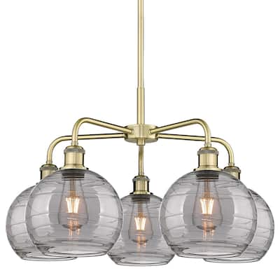 Innovations Lighting 516-5CR 15 26 Athens Deco Swirl Chandelier Athens