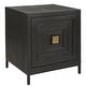 preview thumbnail 3 of 6, Geometric Cabinet End Table - 25.5" - Black