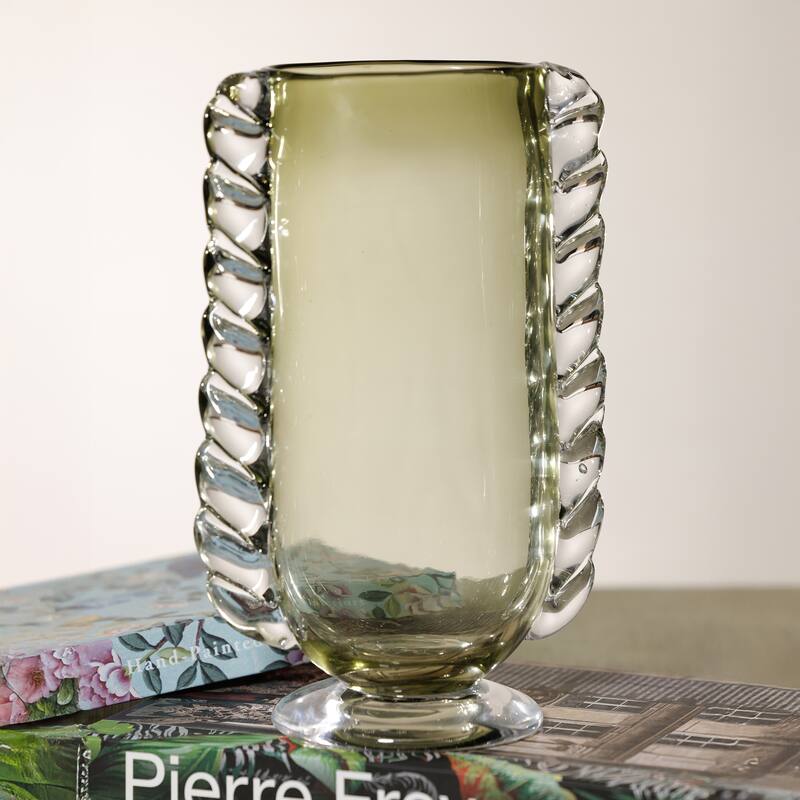 Vintage Braided Glass Vase