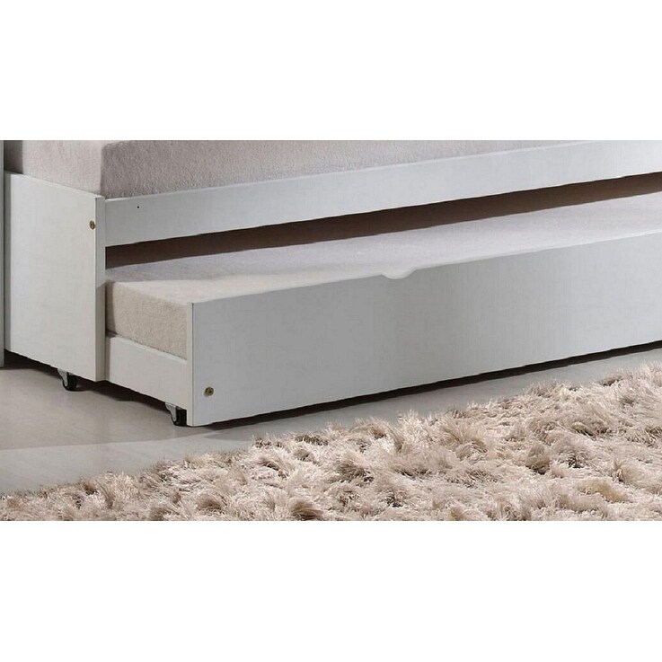 Cominia Shelter Style Wood Twin Daybed with Trundle and Slatted Armrest