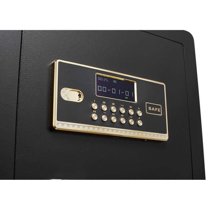 Solid Alloy Steel Office Hotel Home Safe, Security Digital Safes Box with Electronic Keypad, Spare Key, Smart Alert