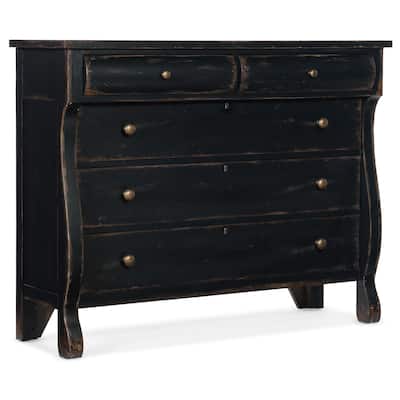 Hooker Furniture Ciao Bella 56" Wide 5 Drawer Vintage Bureau Style