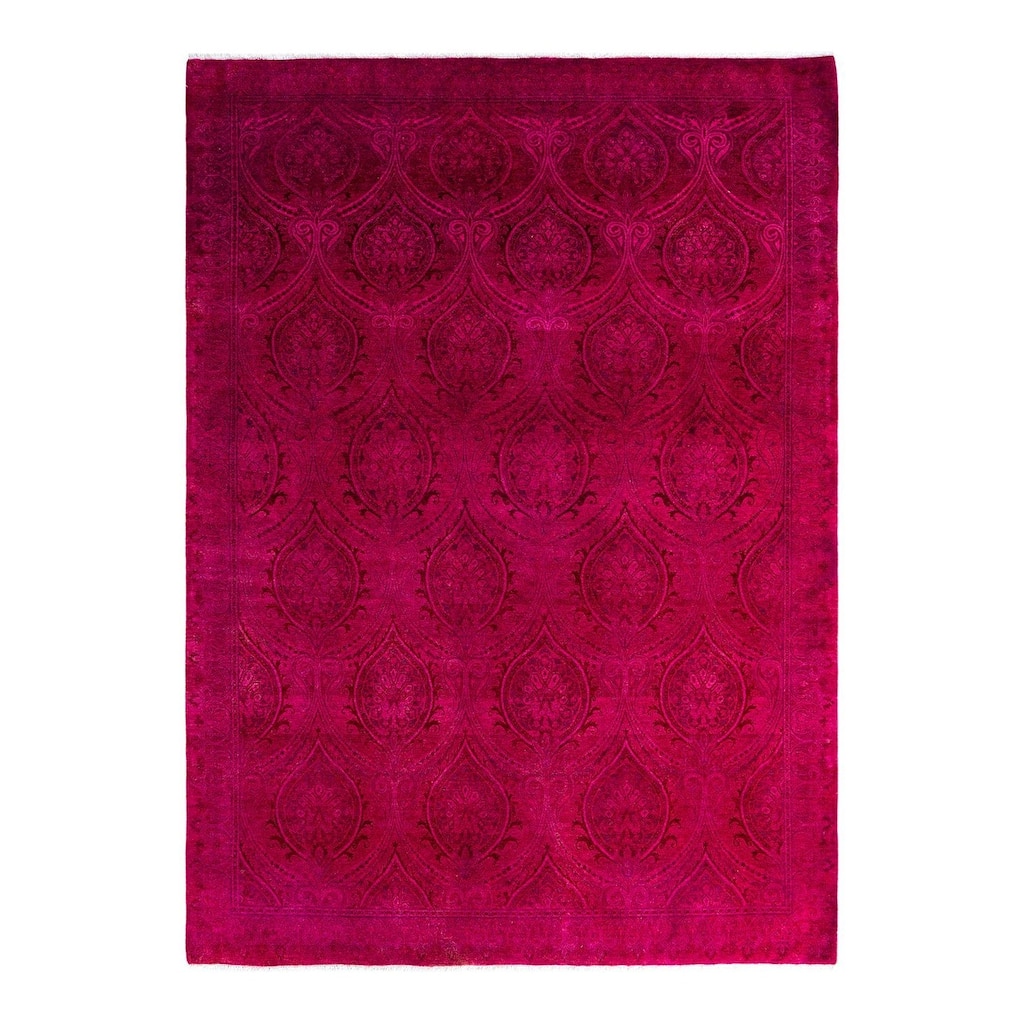 Fine Vibrance One-of-a-Kind Hand-Knotted Area Rug - Pink, 6' 3" x 8' 8" - 6' 3" x 8' 8"