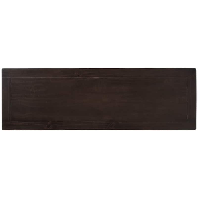 50" Solid Wood Console Table with 3 Drawers & 2 Open Shelves, Mid-Century Side Table Entryway Table for Living Room Entryway