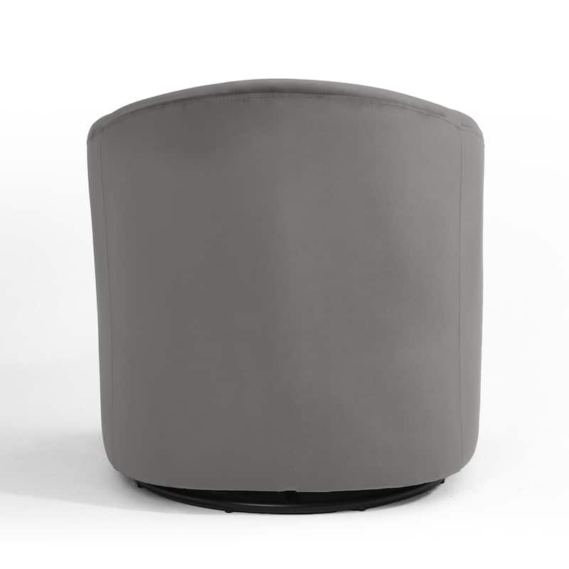 Set of 2 Velvet Swivel Accent Chairs Barrel Chairs with Plush Cushion