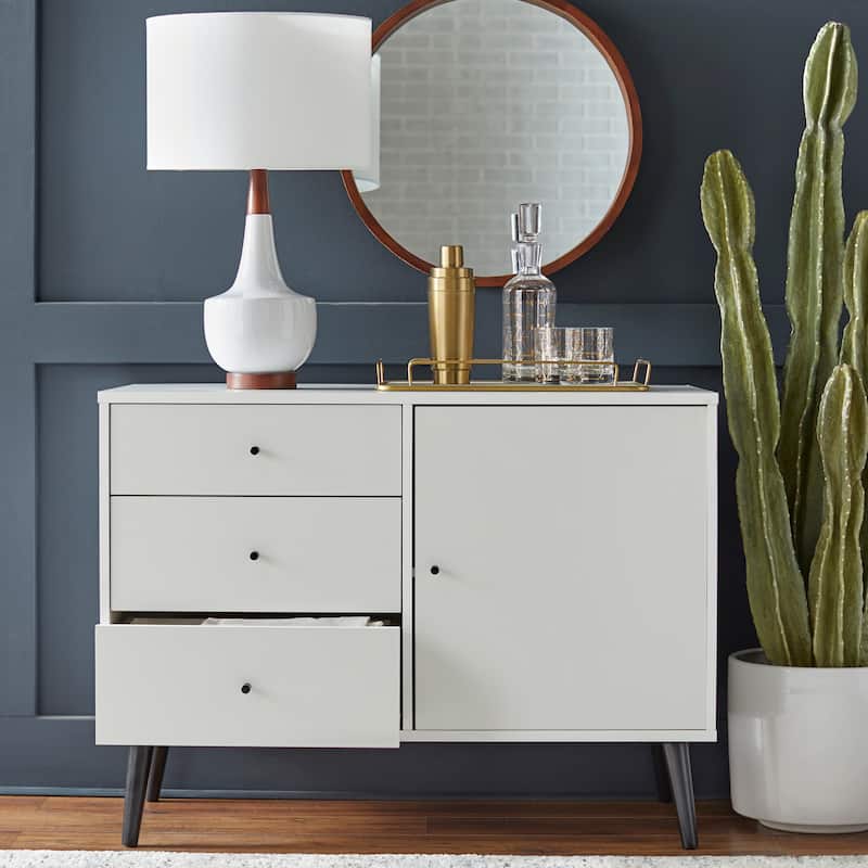 Carson Carrington Horsens 3-Drawer Mid-Century Modern Buffet/Sideboard