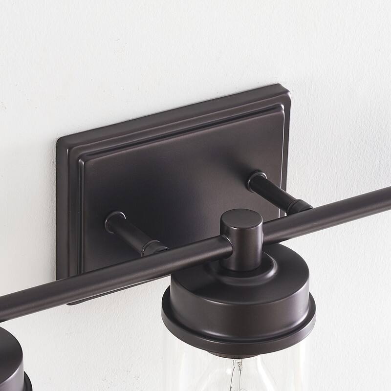 KAWOTI 3-light Modern Bathroom Vanity Light with Clear Glass