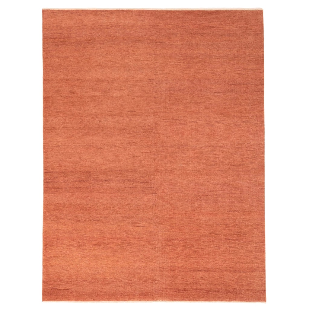 ECARPETGALLERY Hand-knotted Pak Finest Gabbeh Copper Wool Rug - 7'8 x 9'11