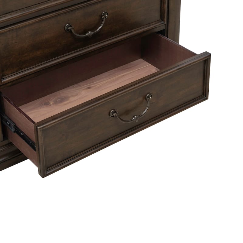 Arden Road Satin Cherry Poplar Dresser for Bedroom Storage - 6, 8, or 10 Drawers
