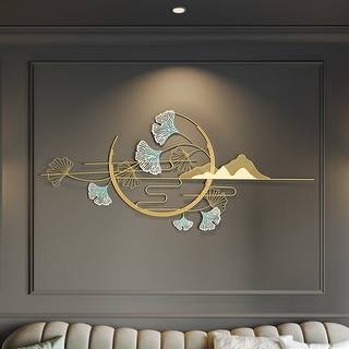 Moasis Gold Metal Plate Wall Decor with Textured Pattern - On Sale ...